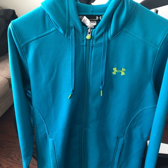 Womens Under Armour Teal Zipper Up Medium - Picture 1 of 2